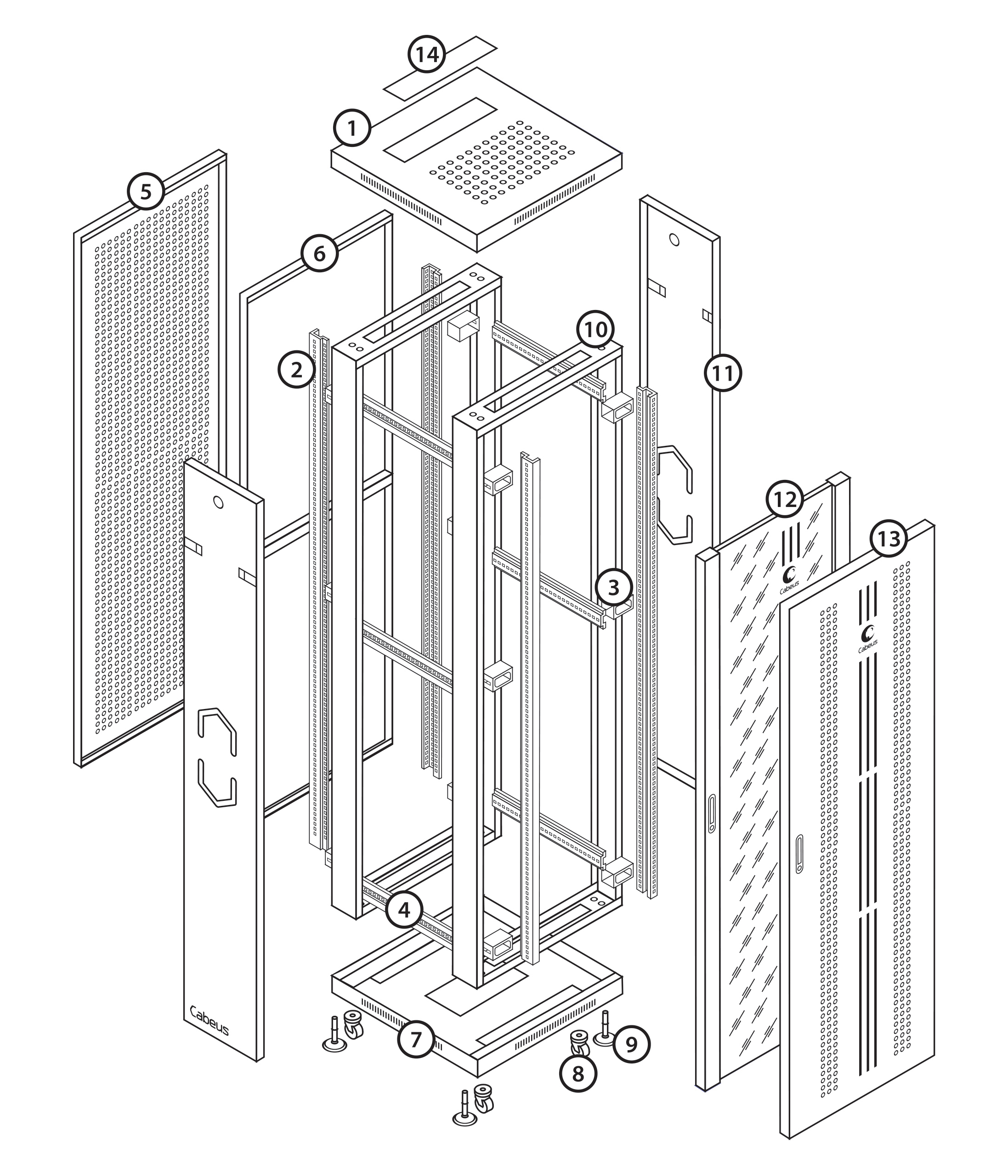 Cabeus sh 05c 12u60 60 bk шкаф