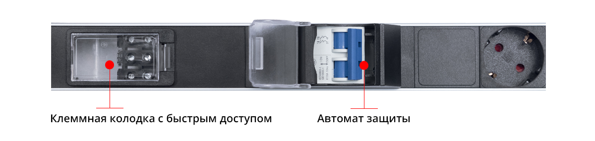Блок розеток Cabeus PDU-16-10S-10C13-B-T Блок розеток Cabeus PDU-16-10S-10C13-B-T