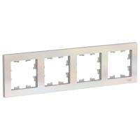 Systeme Electric ATN000404 AtlasDesign 4-постовая рамка, универсальная, жемчуг
