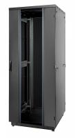 Eurolan 60F-47-8A-31BL Шкаф Racknet S3000 47U 800 × 1000, передняя дверь стеклянная одностворчатая, задняя дверь металлическая двустворчатая, боковые панели, шнуры заземления, ножки, черный